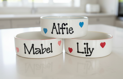 Personalised Straight Sided Love Heart bowl