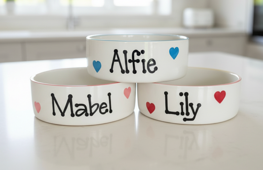 Personalised Straight Sided Love Heart bowl