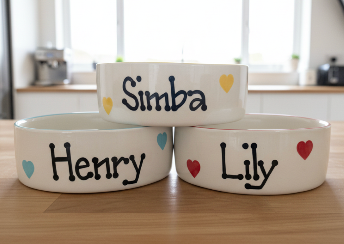 Personalised Straight Sided Love Heart bowl