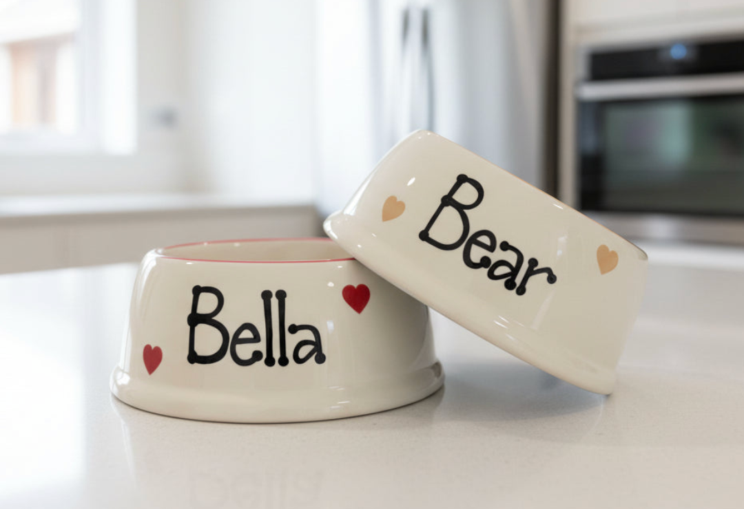 Personalised Slanted Love Heart Bowl