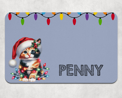 Personalised Christmas Bowl Mat Cat Breed Design