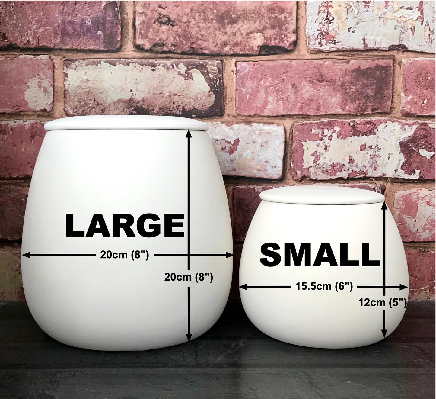 Personalised Straight sided Paw Print design Treat Jar set
