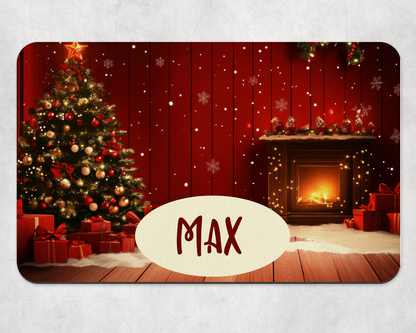 Personalised Pet Bowl Mat Christmas Room Design