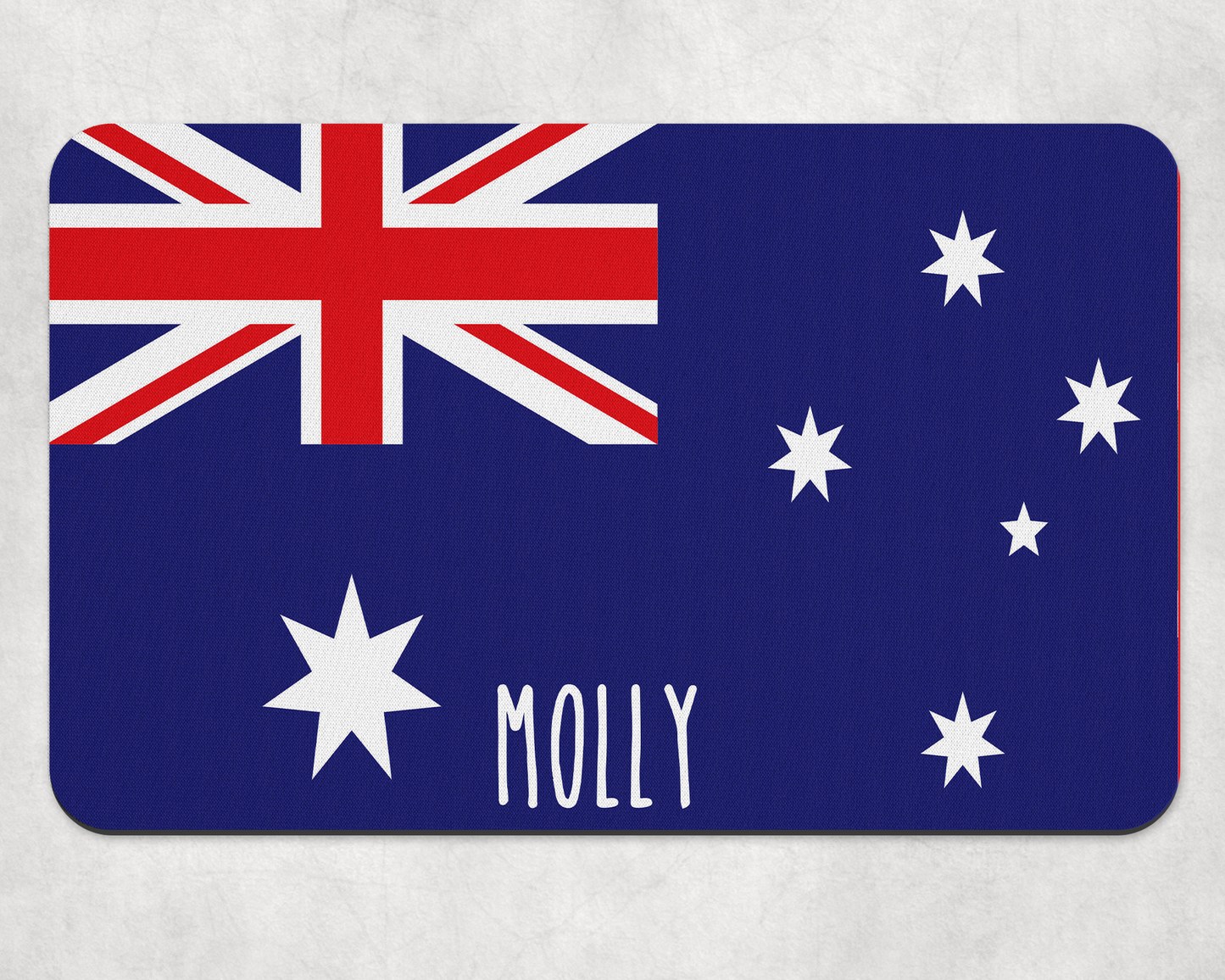 Personalised Pet Bowl Mat Flag Design