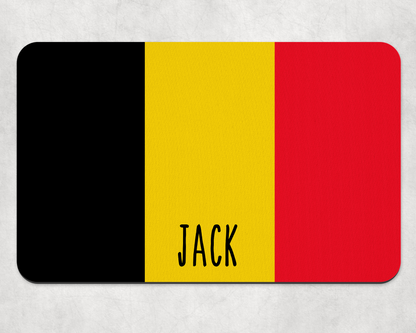 Personalised Pet Bowl Mat Flag Design
