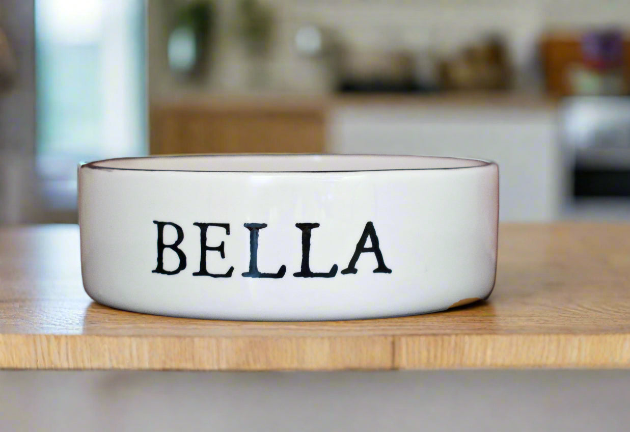 Personalised Straight Sided Stamp Font bowl