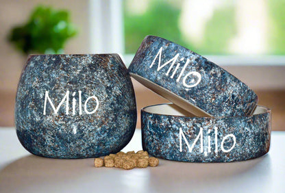 Personalised Straight sided Granite design Treat Jar set