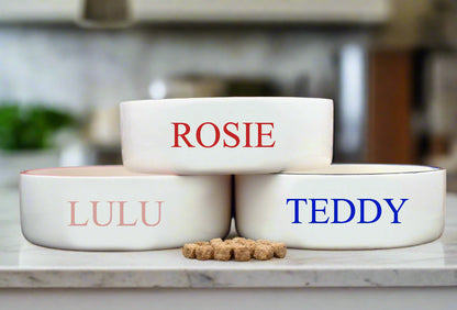 Personalised Straight Sided Classic Font bowl