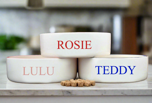 Personalised Straight Sided Classic Font bowl