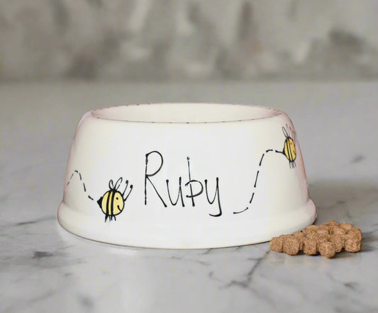 Personalised Slanted Bee Bowl