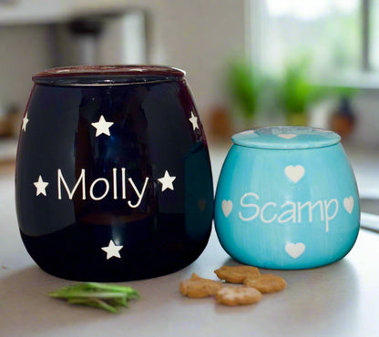 Personalised Treat Jar Polka Design