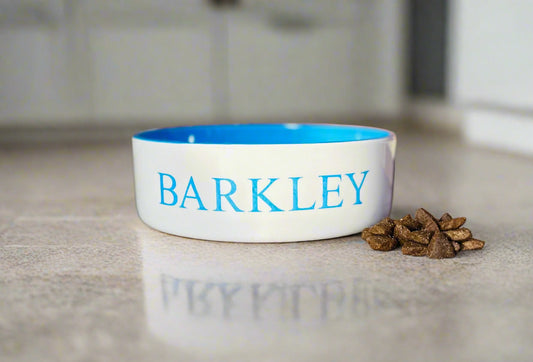 Personalised Straight Sided Monochrome Bowl Classic Font