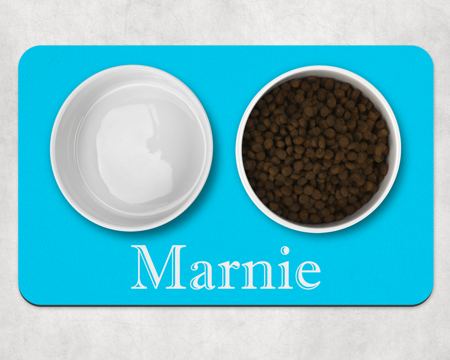 Personalised Pet Bowl Mat Flat Colour Design