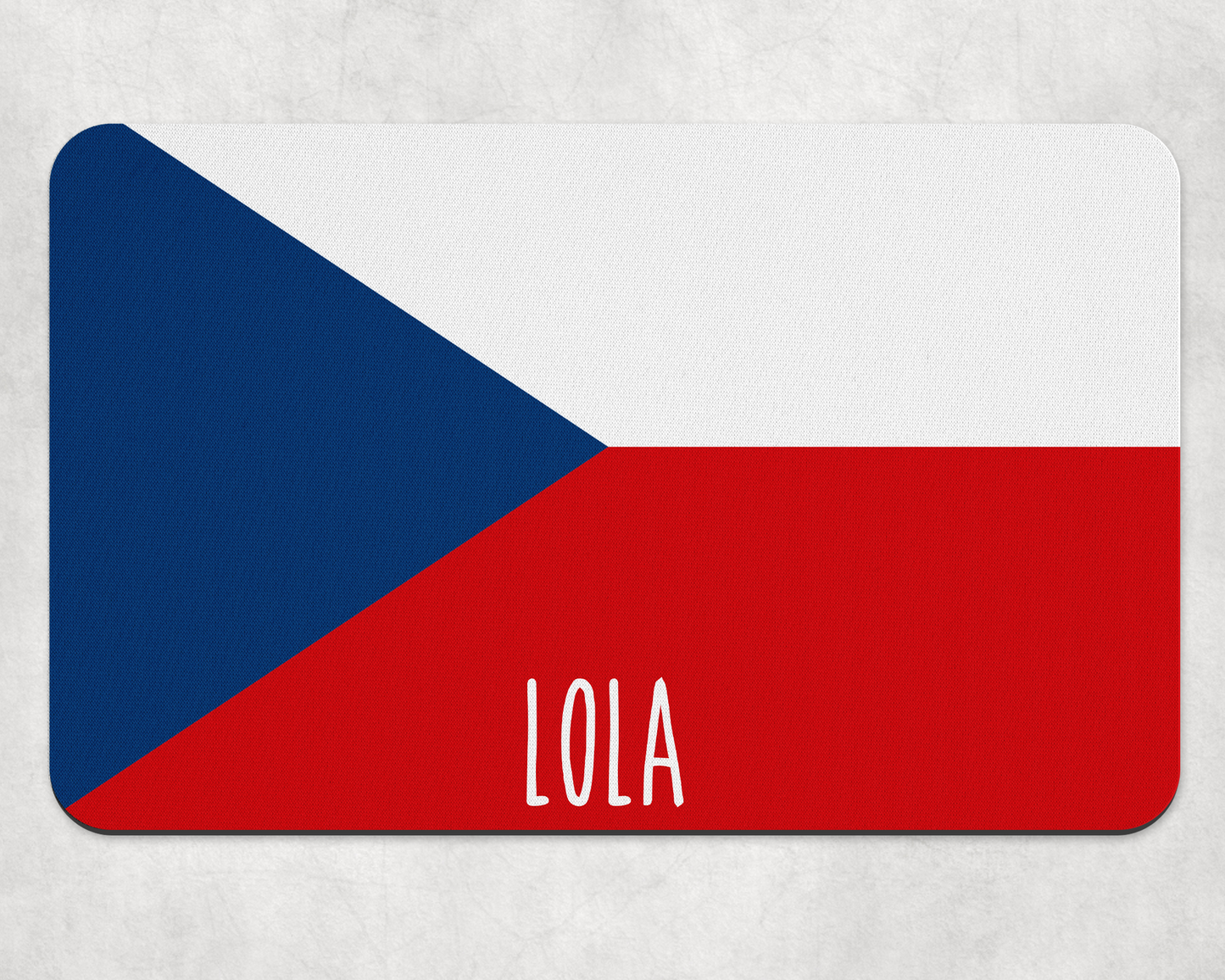 Personalised Pet Bowl Mat Flag Design