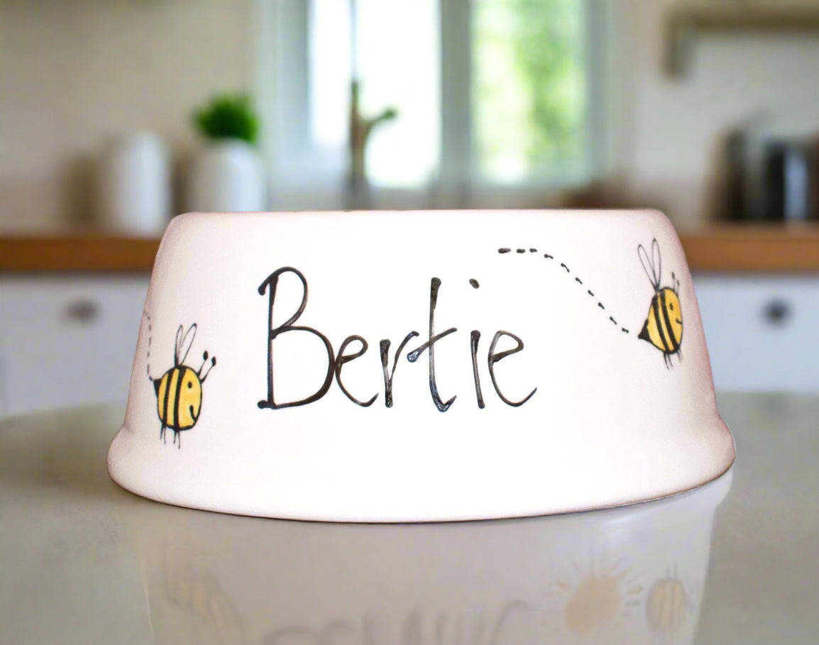 Personalised Slanted Bee Bowl