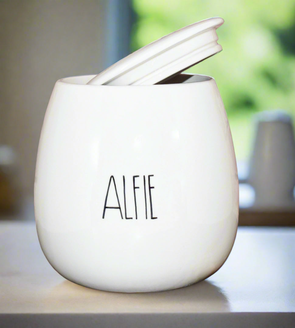 Personalised Treat Jar Skinny Font Design