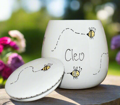 Personalised Treat Jar Bee Design