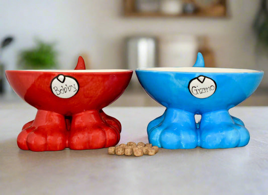 Personalised Dog Leg Bowl Flat Colour Design