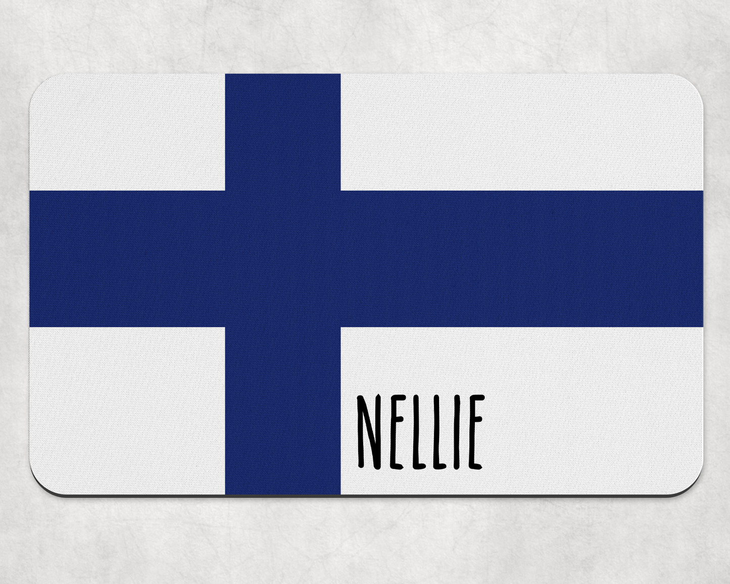 Personalised Pet Bowl Mat Flag Design
