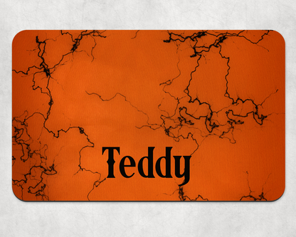 Personalised Pet Bowl Mat Halloween Design