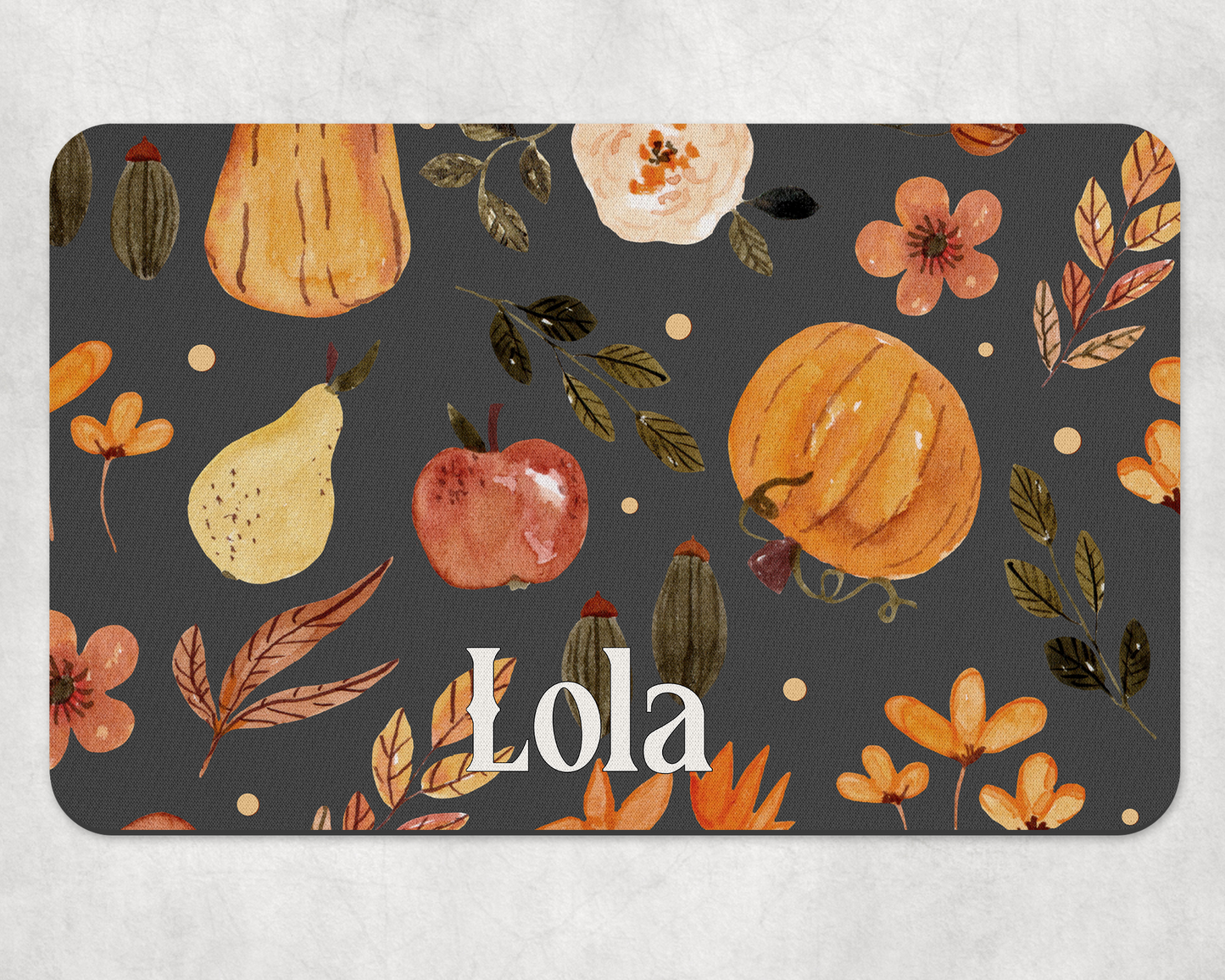 Personalised Pet Bowl Mat Halloween Design