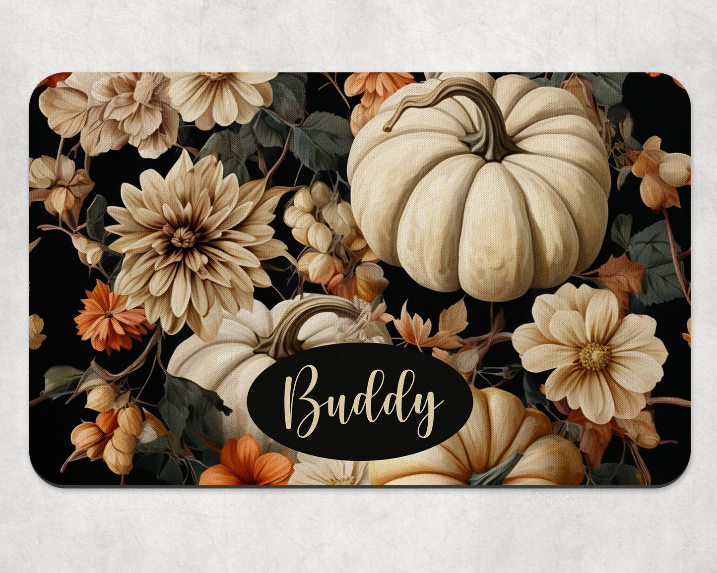 Personalised Pet Bowl Mat Halloween Design