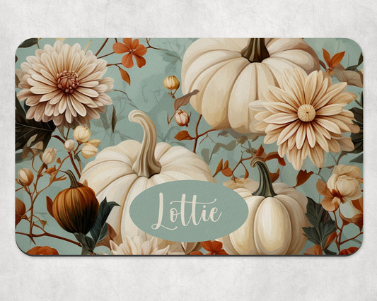 Personalised Pet Bowl Mat Halloween Design