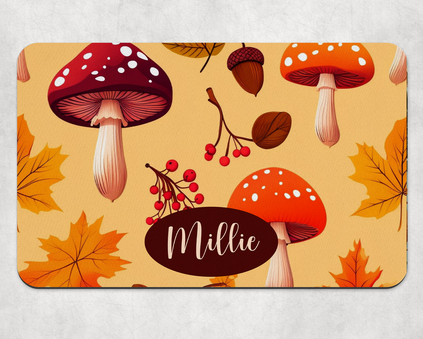 Personalised Pet Bowl Mat Halloween Design