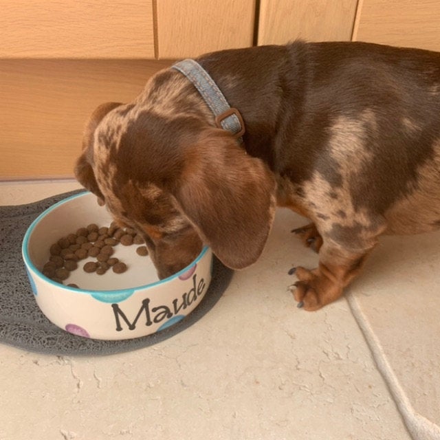 Personalised Straight Sided  Spotty Bowl