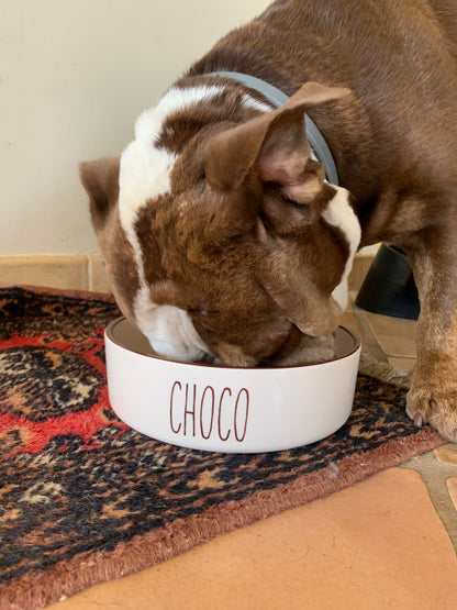 Personalised Straight Sided Skinny Font bowl