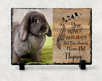 Personalised Rabbit Memorial Slate
