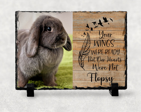 Personalised Rabbit Memorial Slate