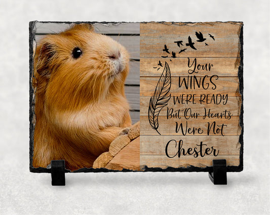 Personalised Guinea Pig Memorial Slate