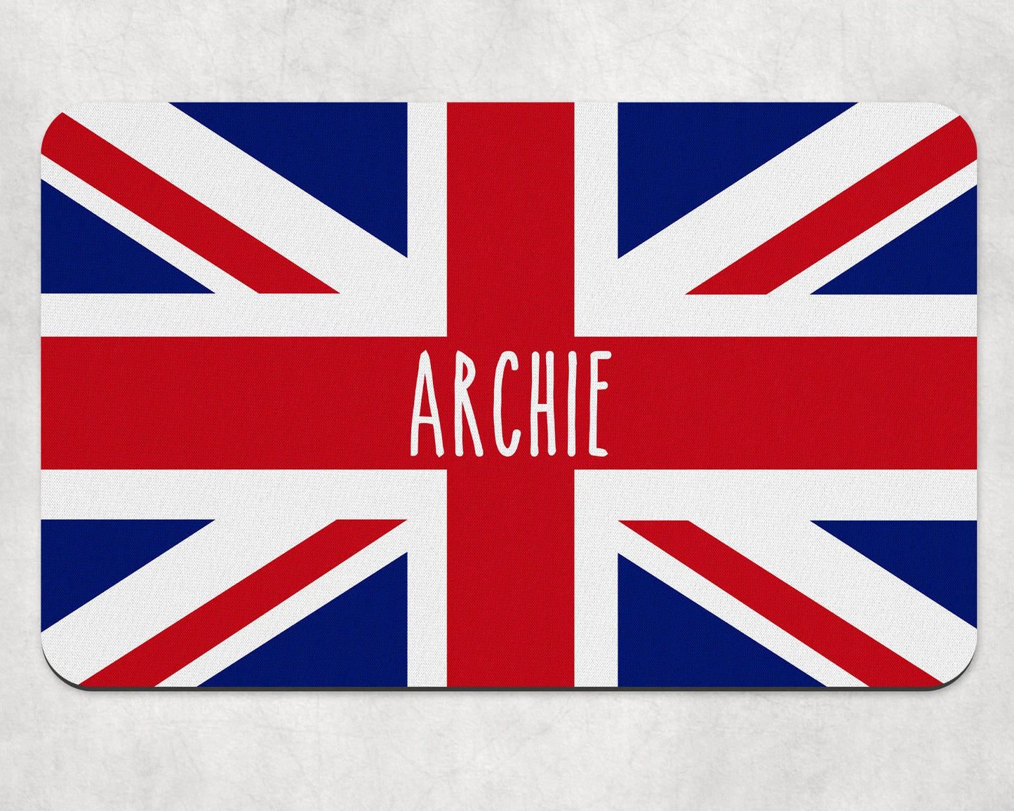 Personalised Pet Bowl Mat Flag Design