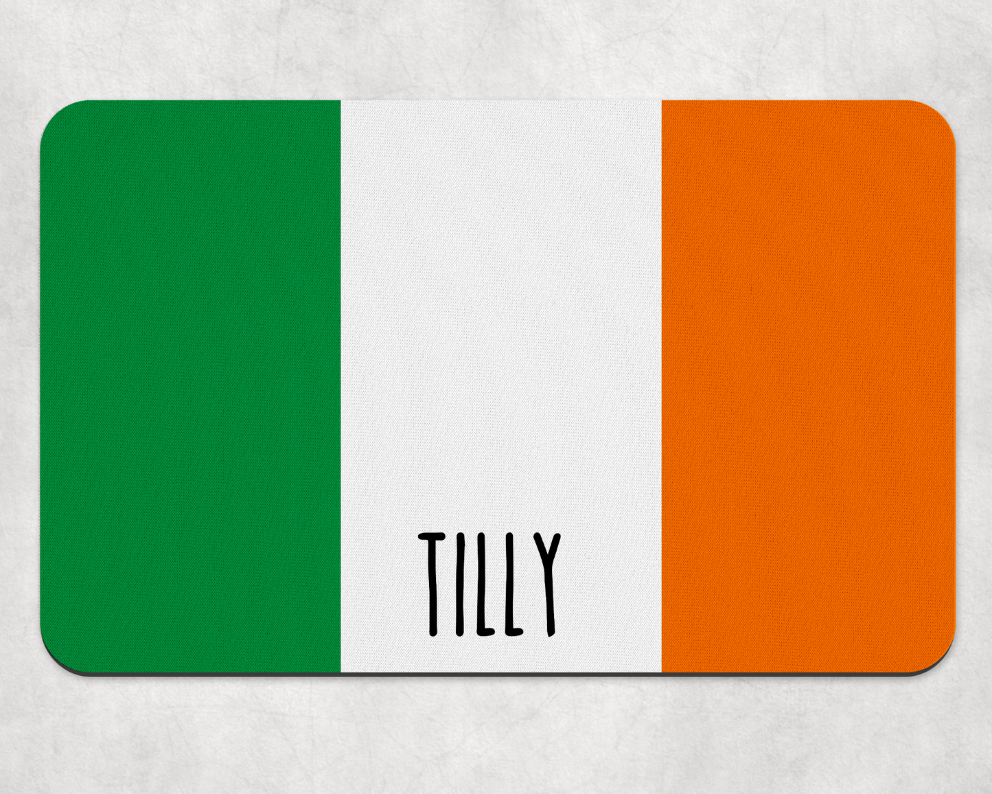 Personalised Pet Bowl Mat Flag Design