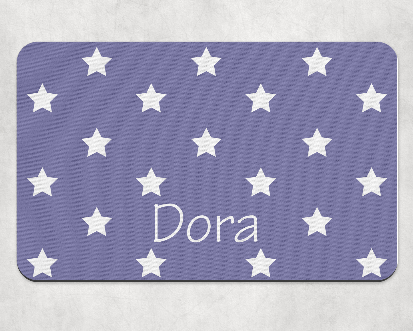 Personalised Pet Bowl Mat Polka Star Design