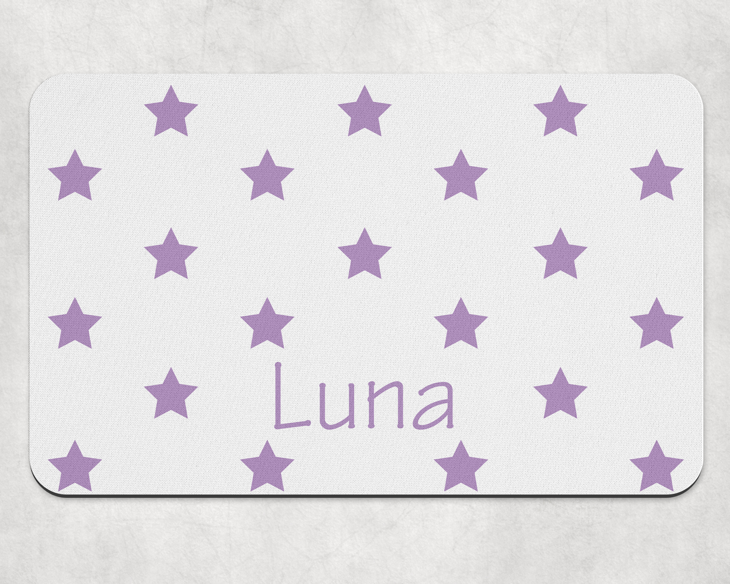 Personalised Straight Sided Polka Star bowl and mat set