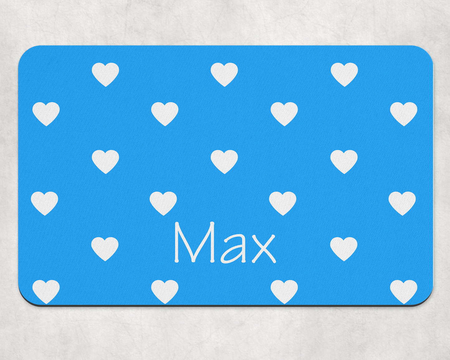 Personalised Pet Bowl Mat Love Pop Design