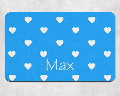 Personalised Pet Bowl Mat Love Pop Design