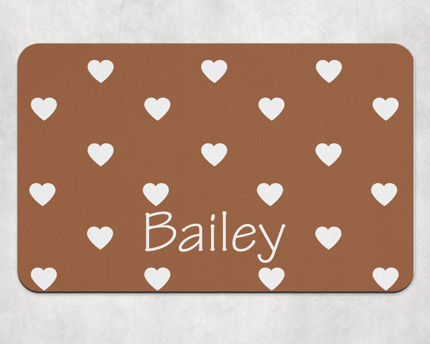 Personalised Pet Bowl Mat Love Pop Design