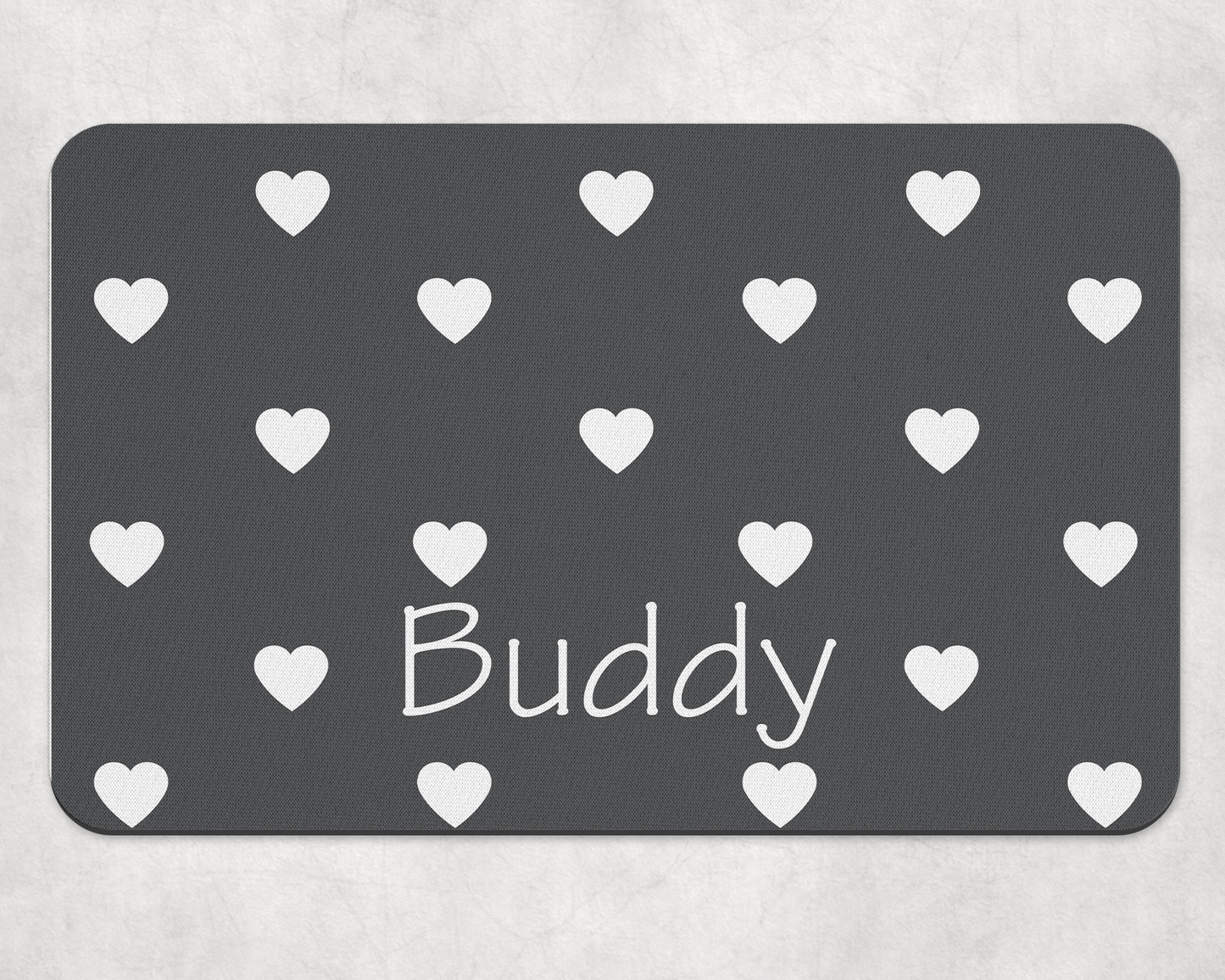Personalised Pet Bowl Mat Love Pop Design