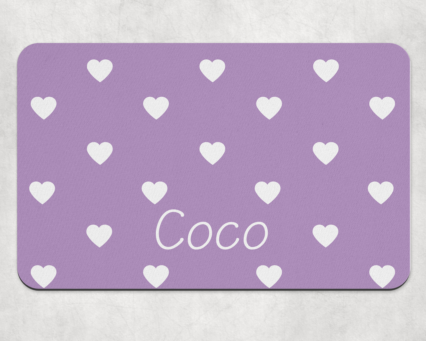 Personalised Pet Bowl Mat Love Pop Design