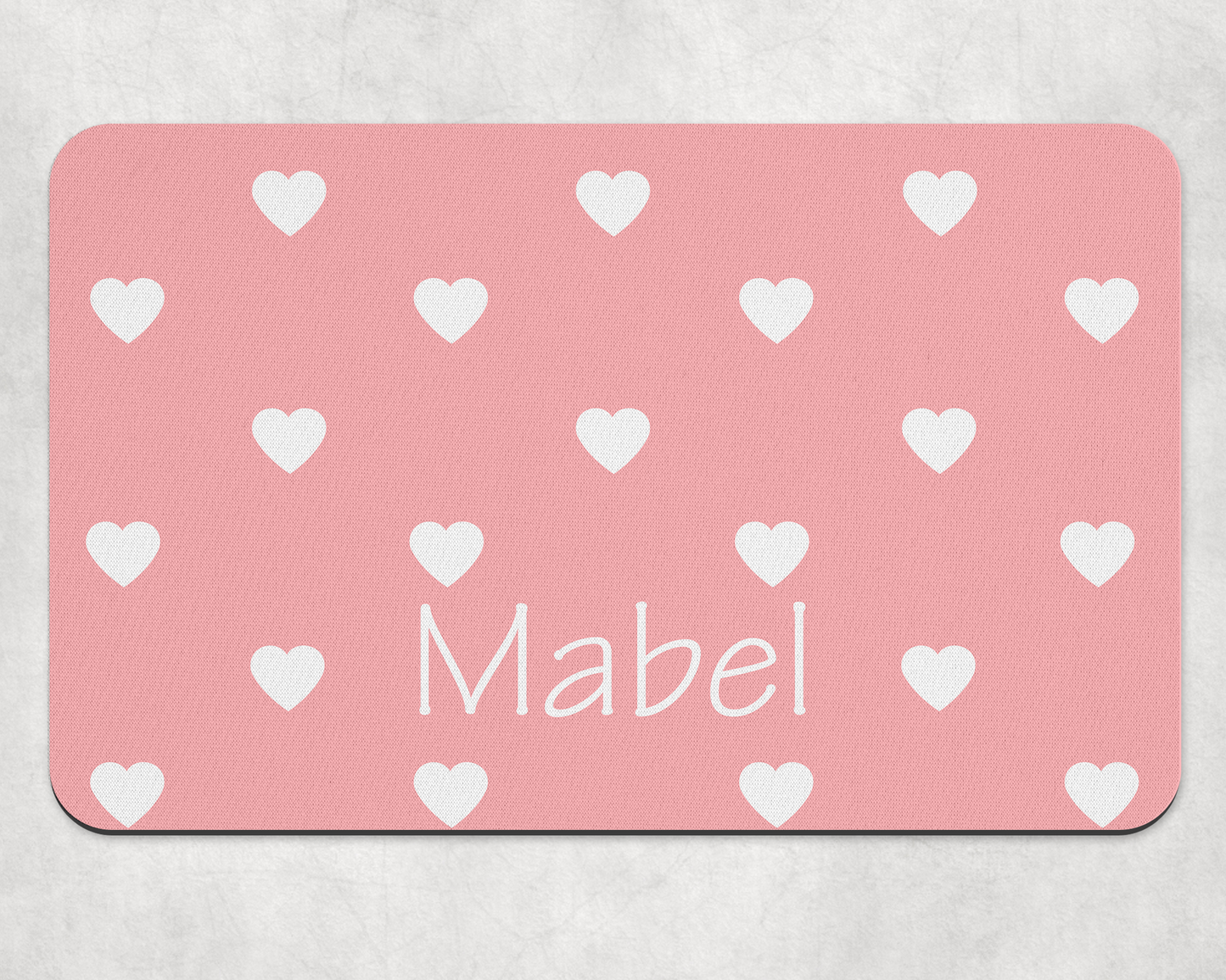 Personalised Pet Bowl Mat Love Pop Design