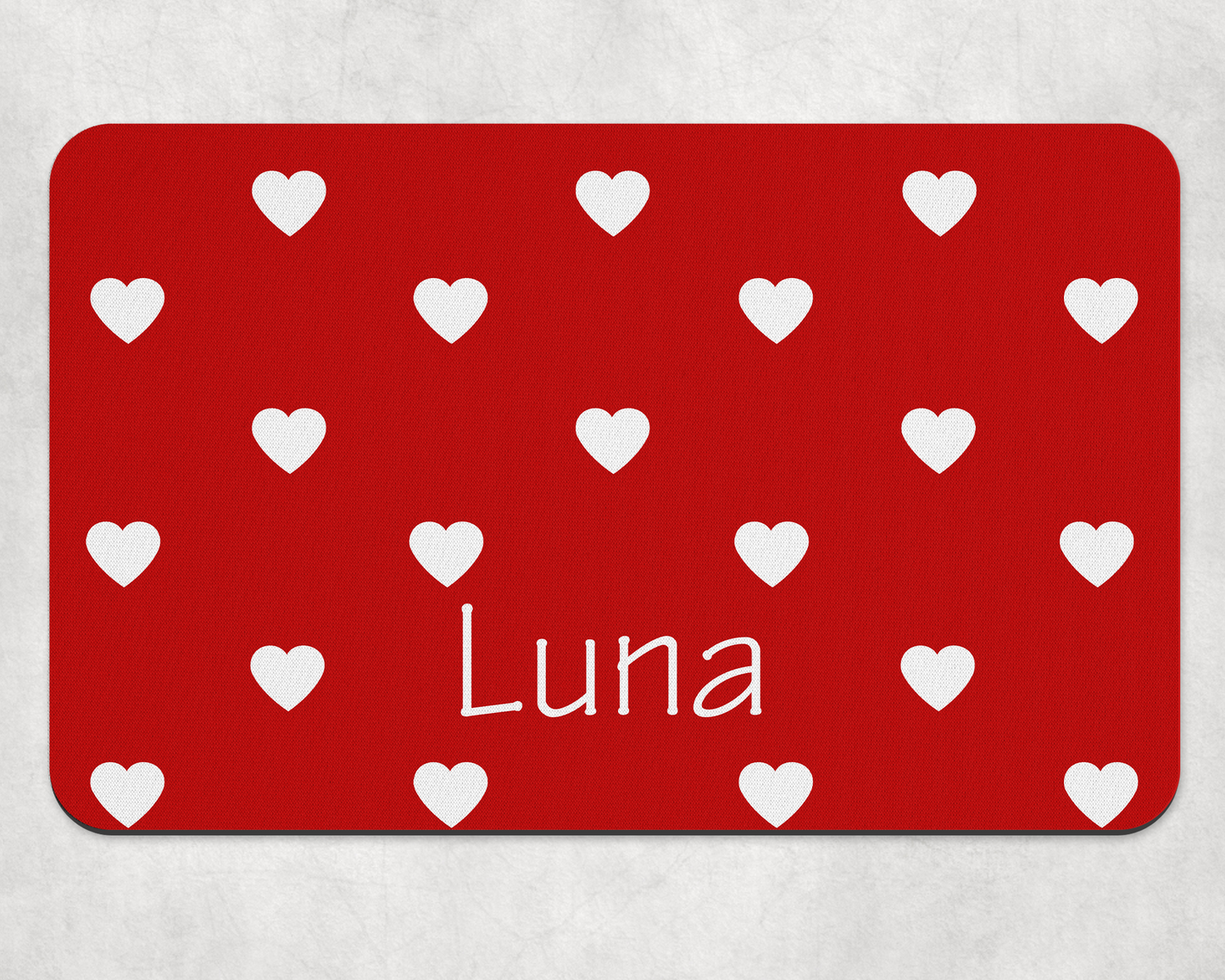 Personalised Pet Bowl Mat Love Pop Design
