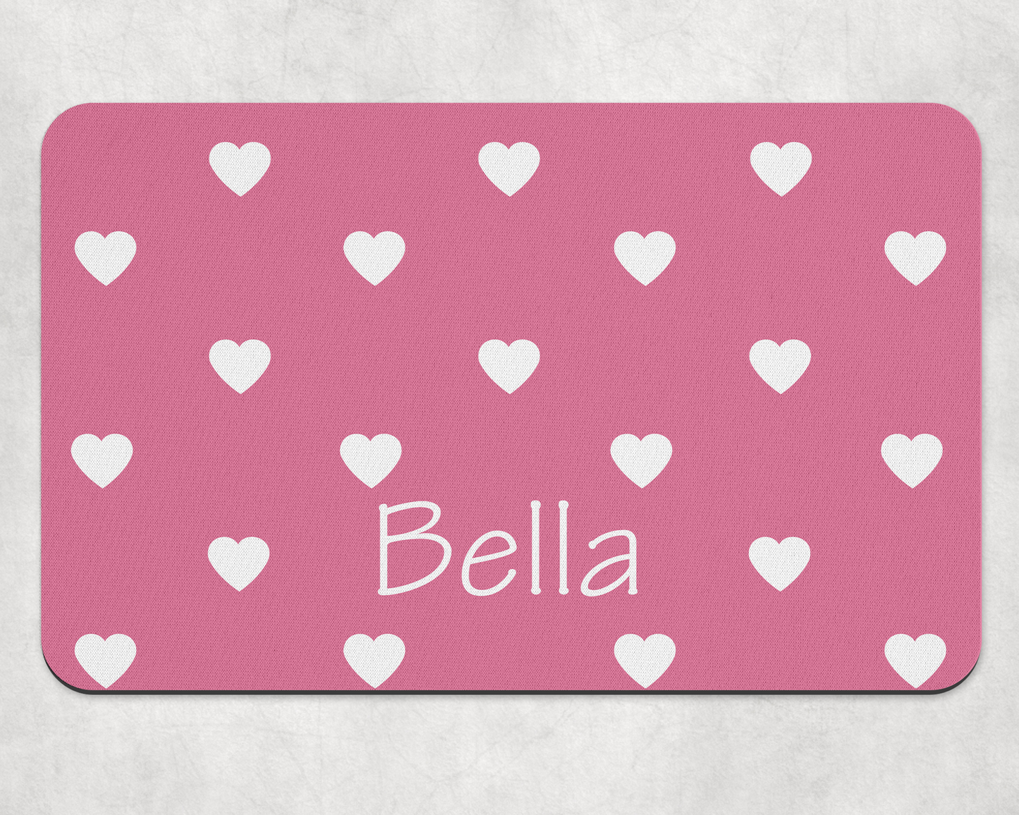 Personalised Pet Bowl Mat Love Pop Design