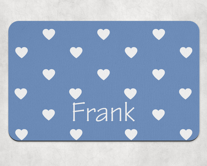 Personalised Pet Bowl Mat Love Pop Design