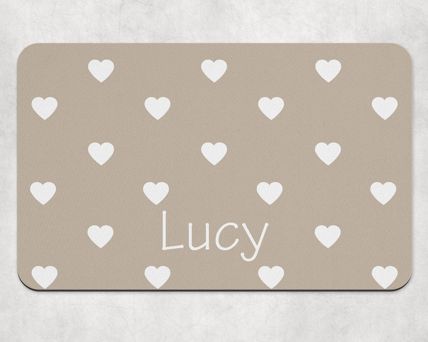 Personalised Pet Bowl Mat Love Pop Design