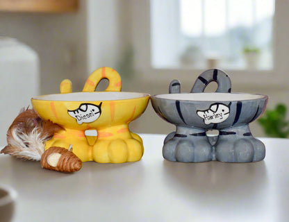 Personalised Cat Leg Bowl Likeness Design