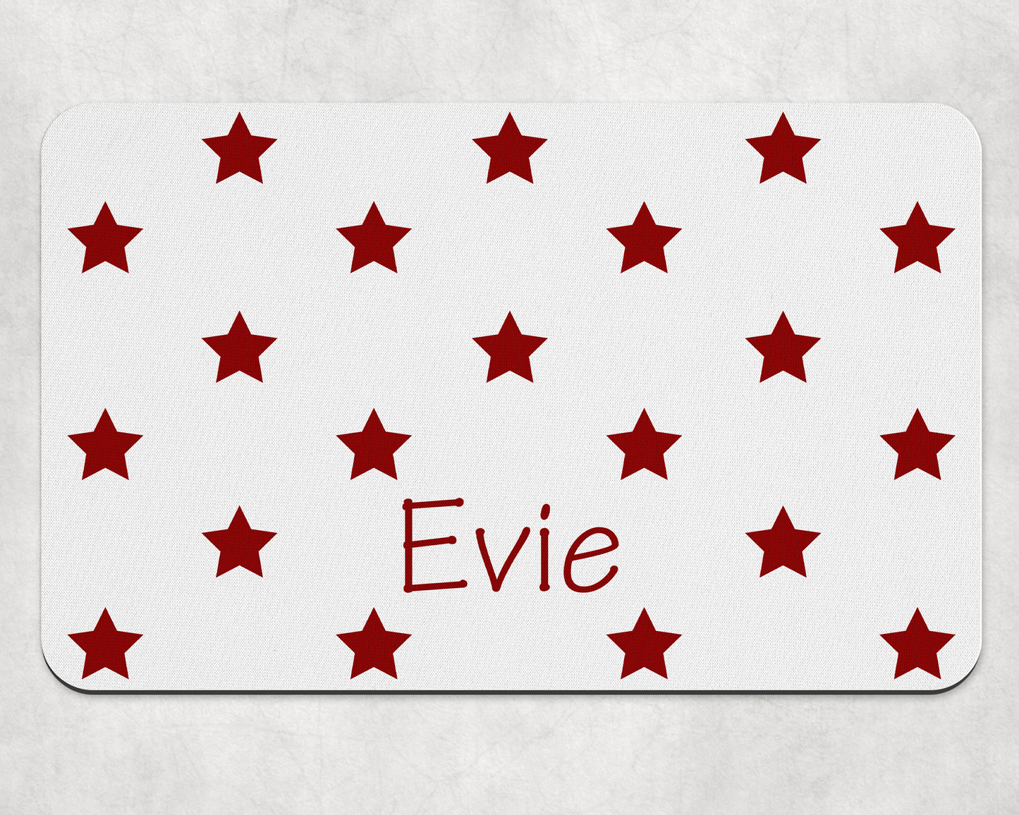 Personalised Straight Sided Polka Star bowl and mat set