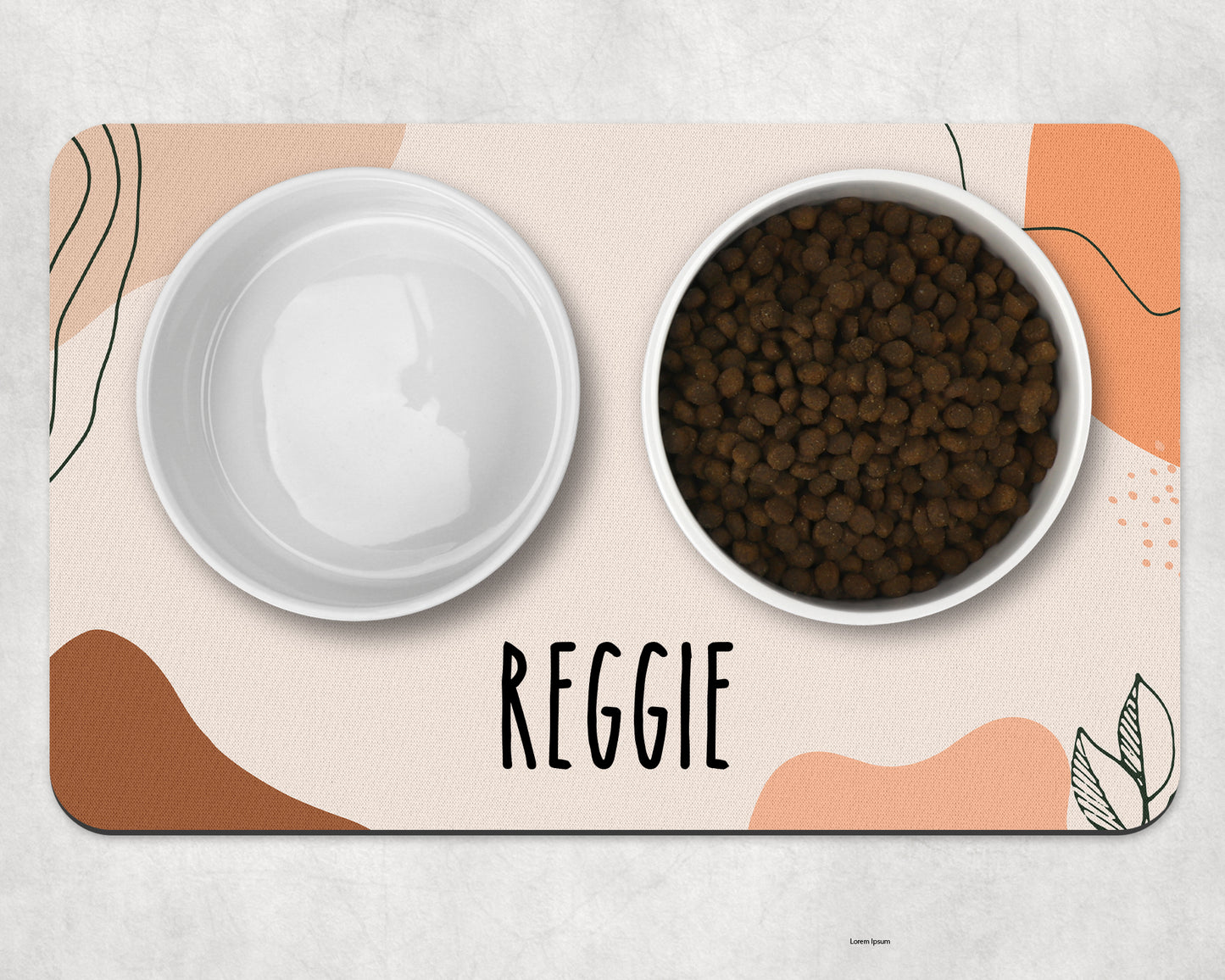 Personalised Pet Bowl Mat Boho Design